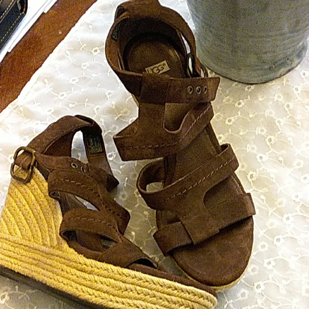 Brown UGG wedge Sandals